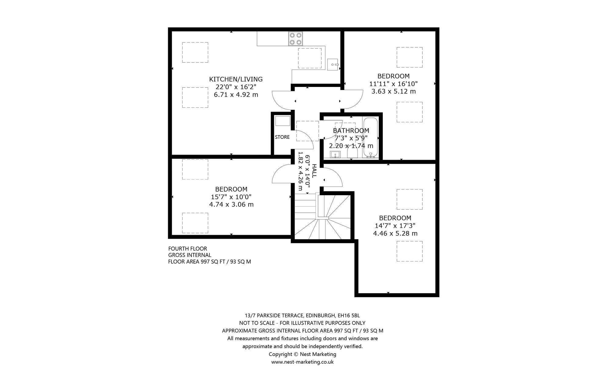 Floor plan, Parkside Terrace, Edinburgh EH16
