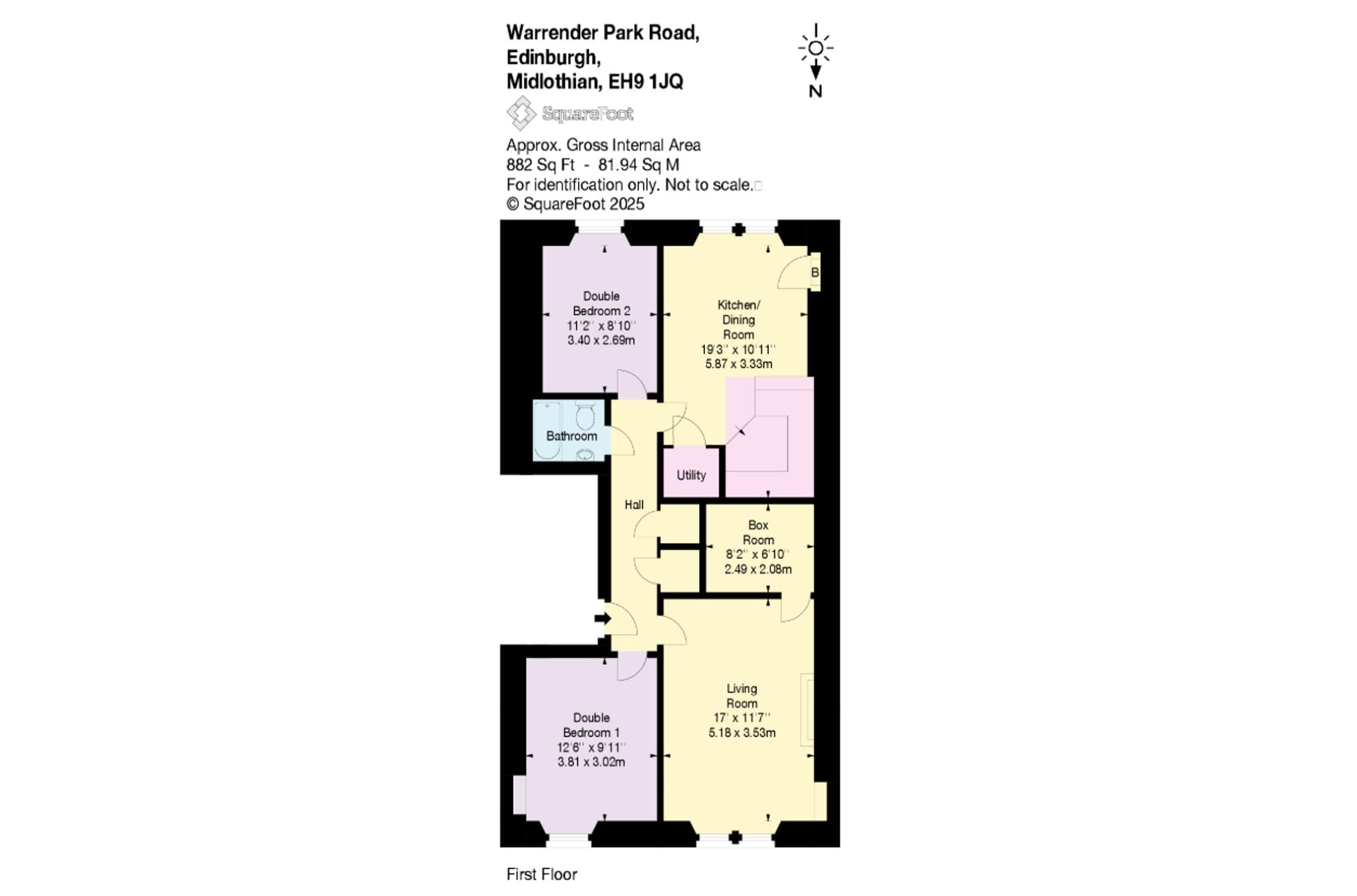 Floor plan, Warrender Park Road, Edinburgh EH9