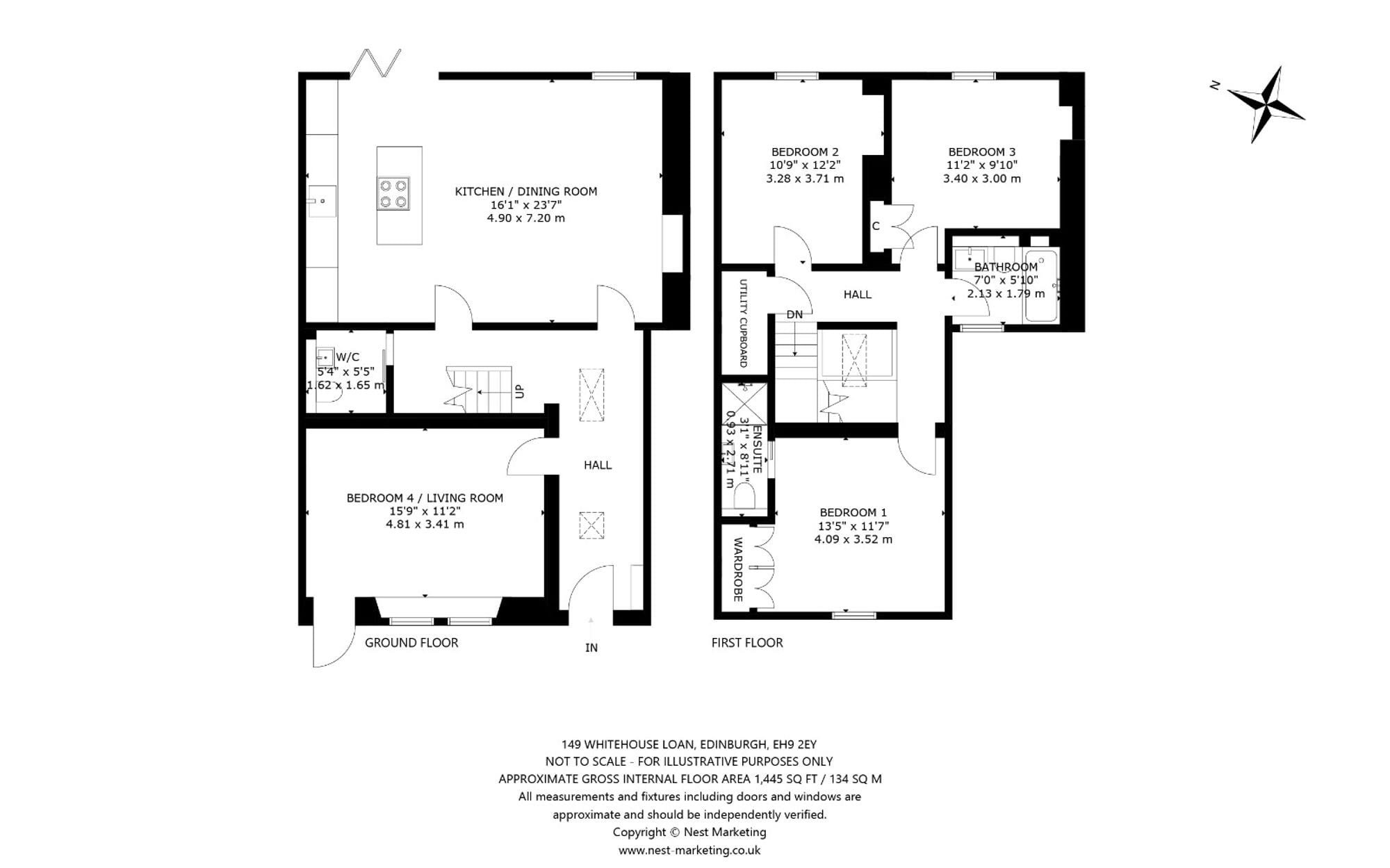 Floor plan, Whitehouse Loan, Edinburgh EH9