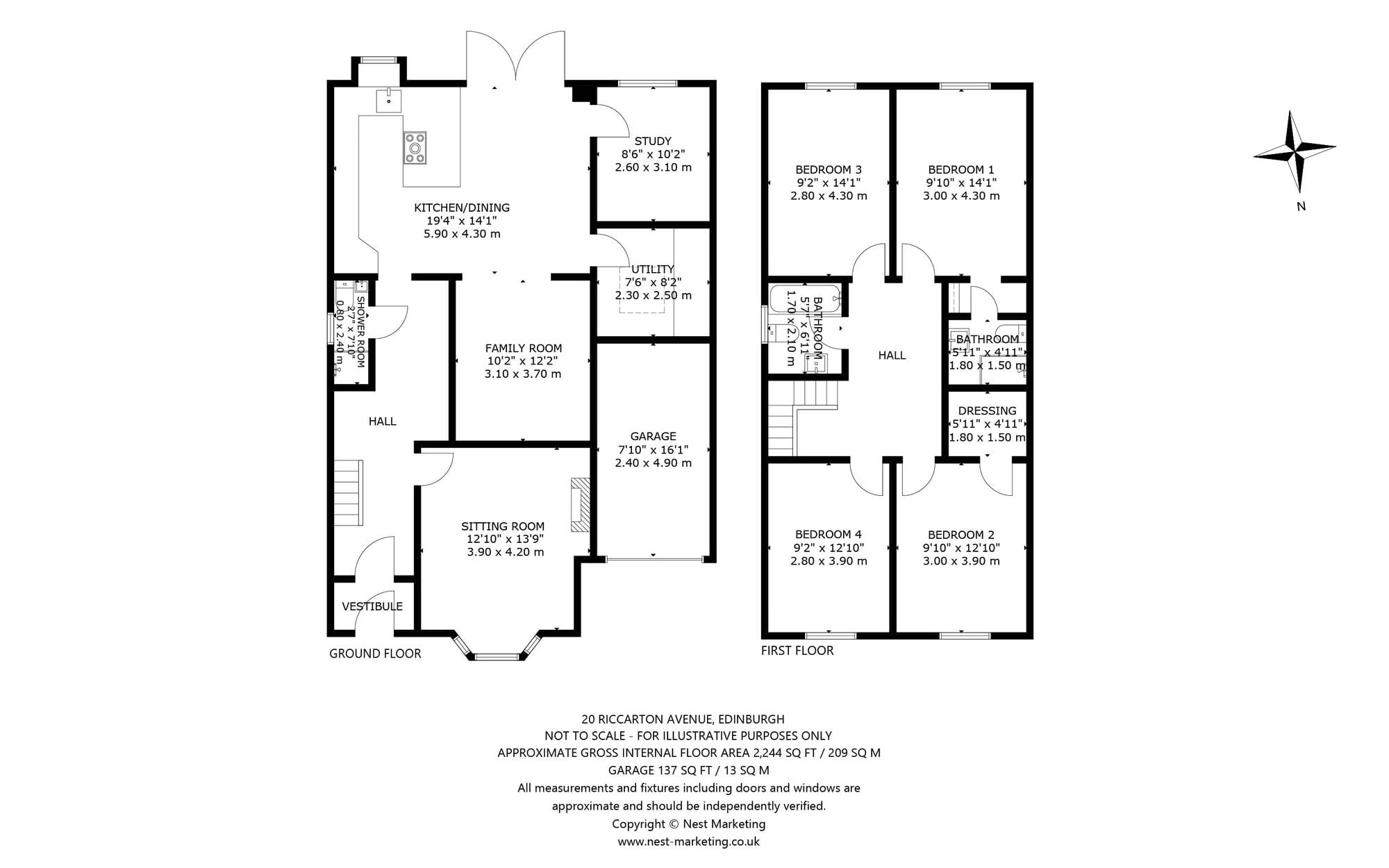 Floor plan, Riccarton Avenue, Currie EH14
