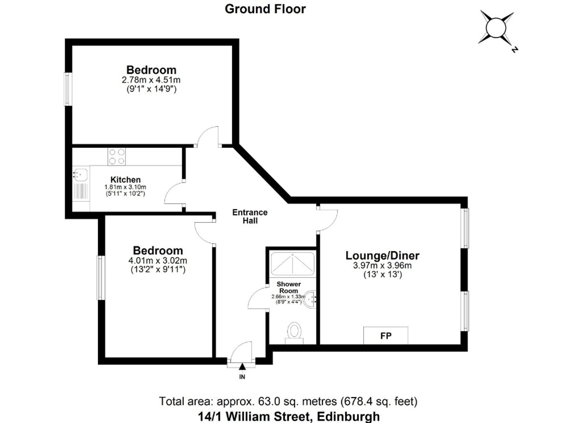 Floor plan, William Street, Edinburgh EH3