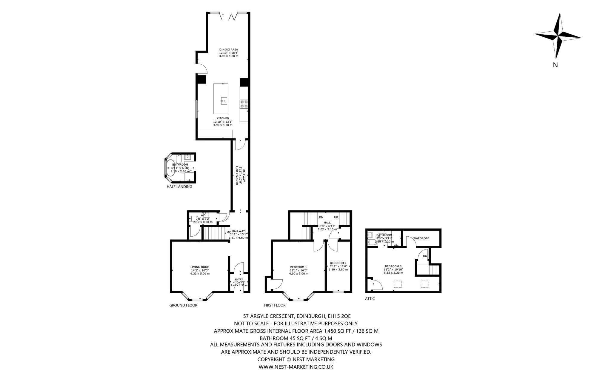 Floor plan, Argyle Crescent, Edinburgh EH15