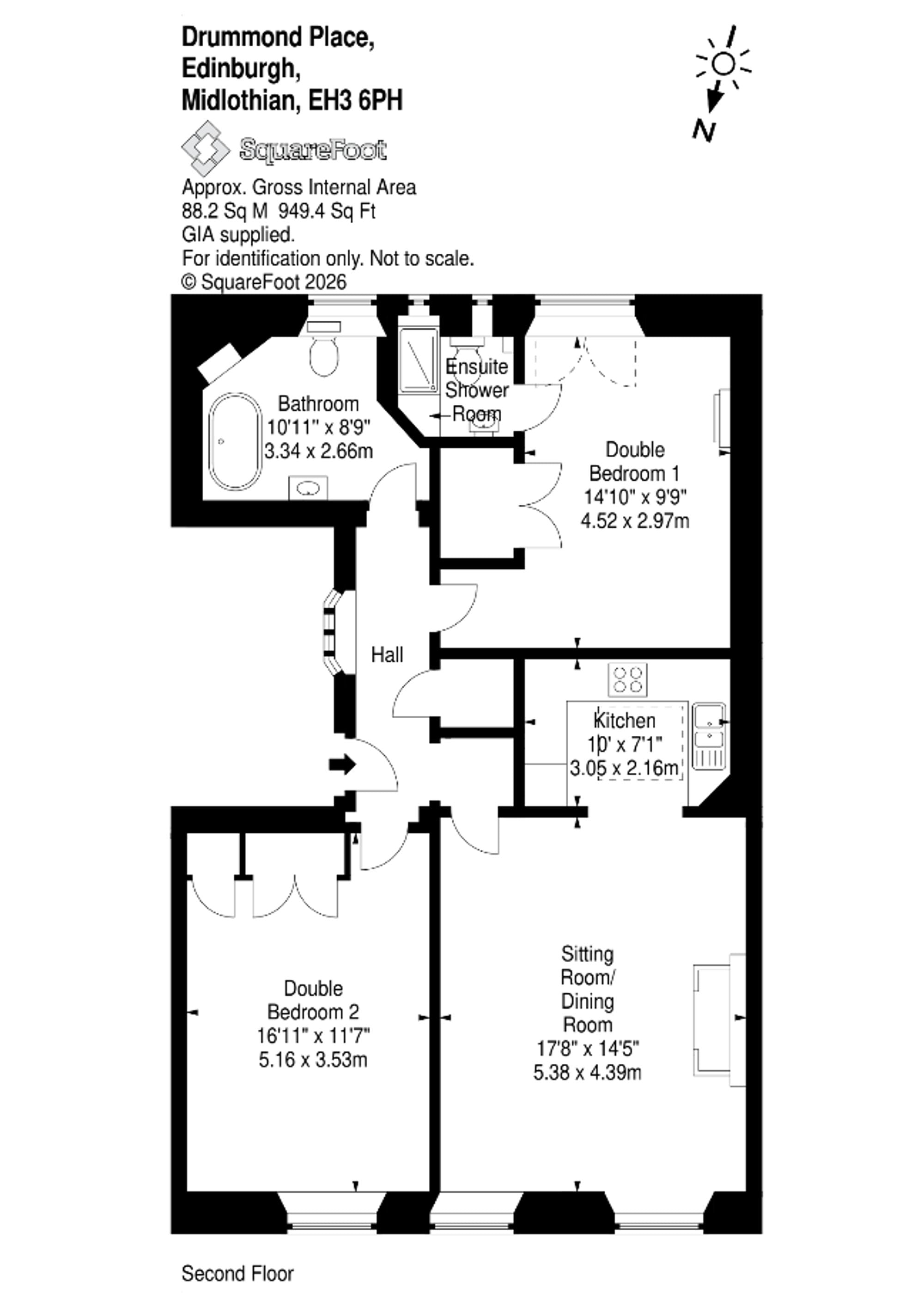 Floor plan, Drummond Place, Edinburgh EH3