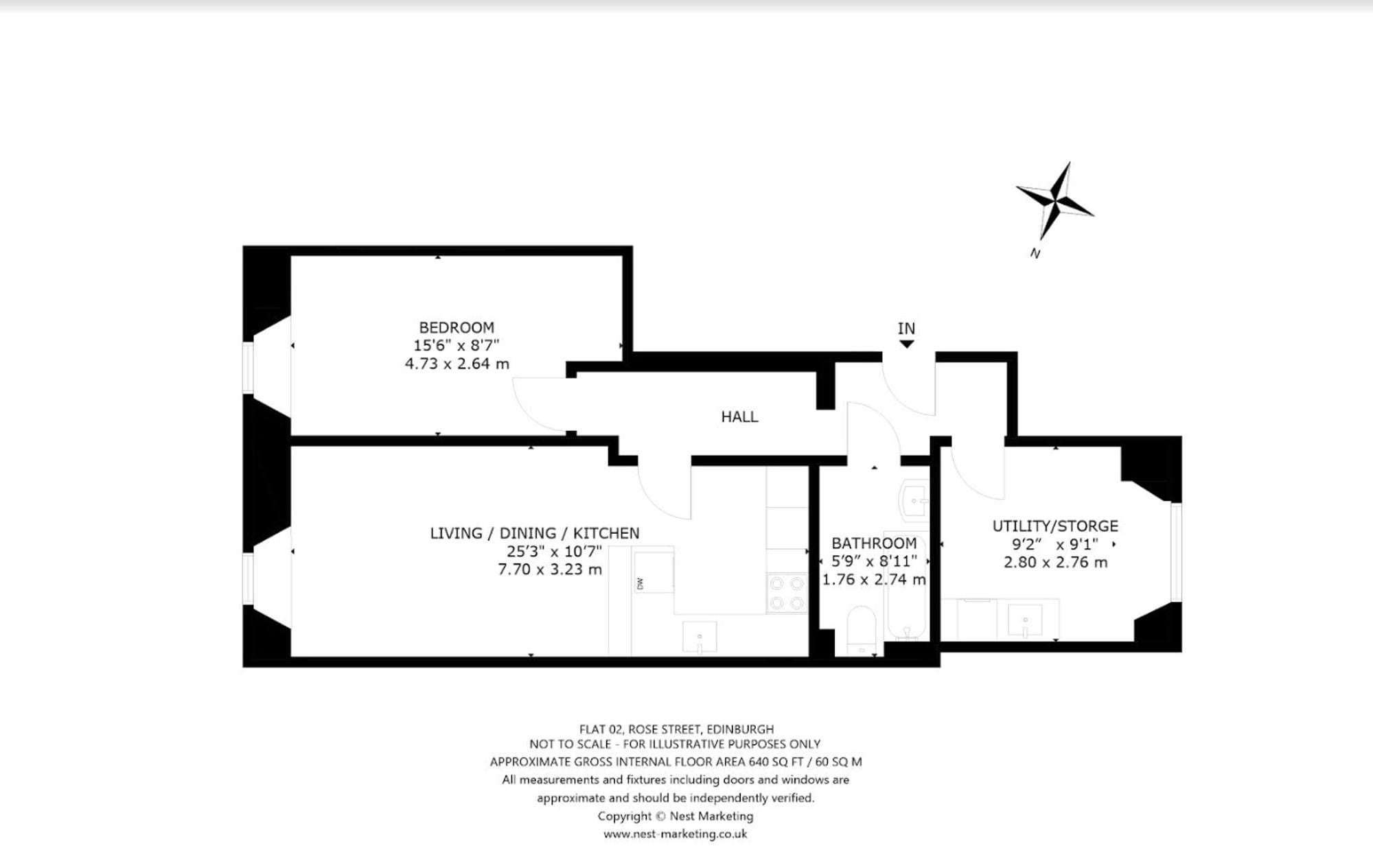 Floor plan, Rose Street, Edinburgh EH2