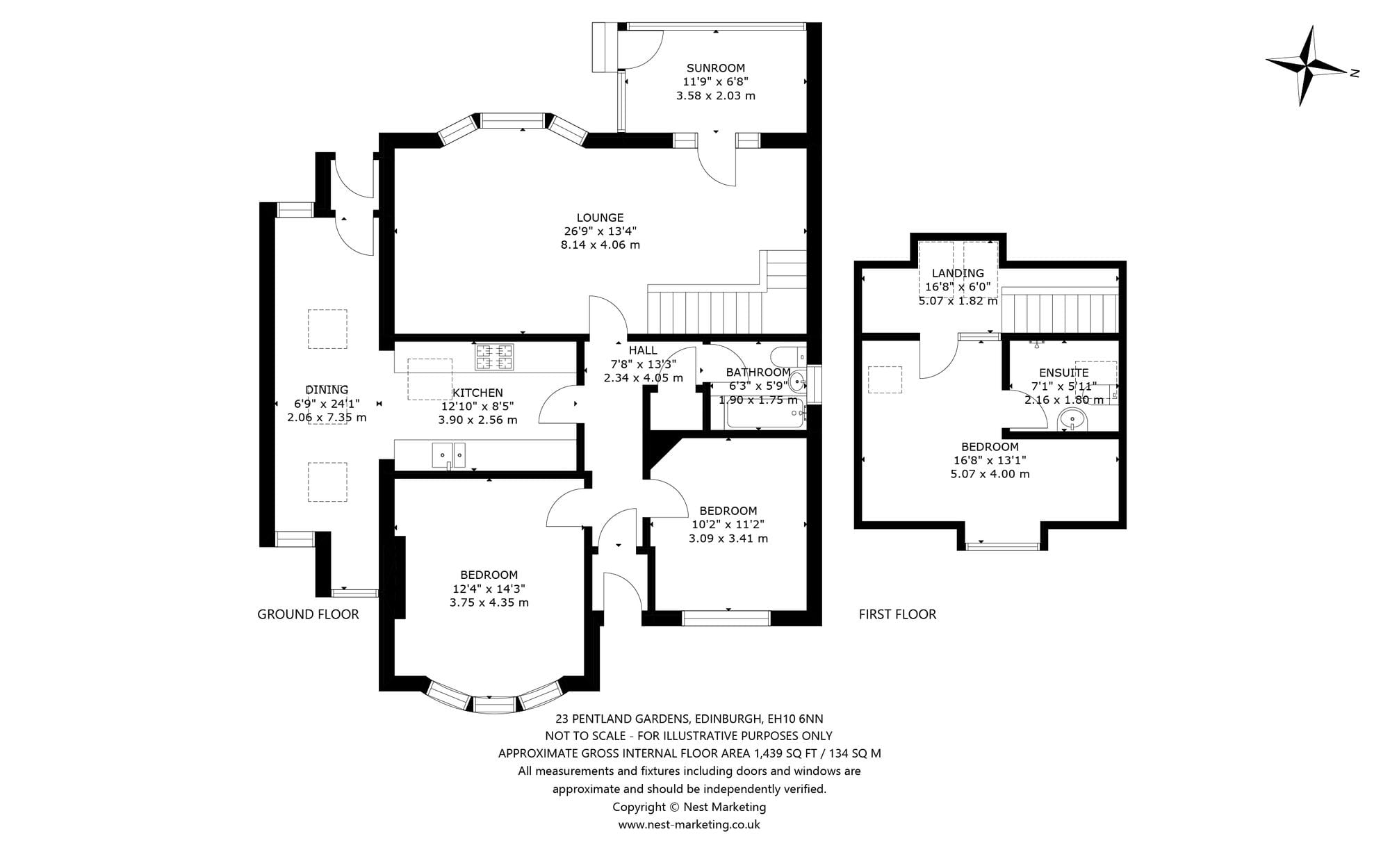 Floor plan, Pentland Gardens, Edinburgh EH10