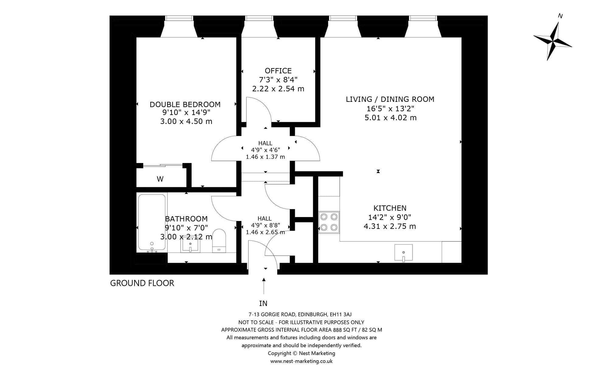 Floor plan, Gorgie Road, Edinburgh EH11