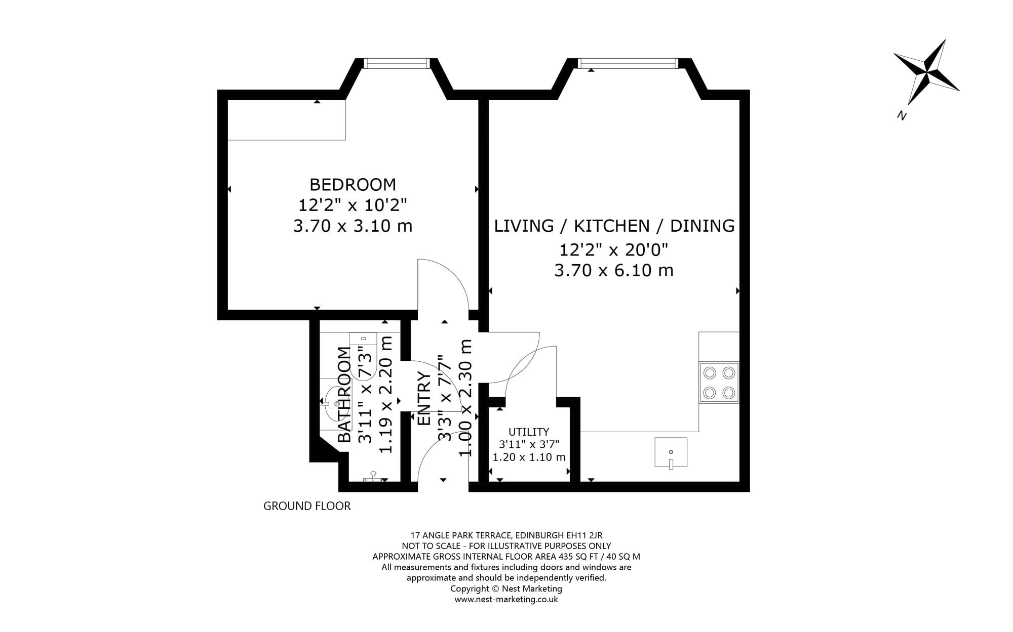 Floor plan, Angle Park Terrace, Edinburgh EH11