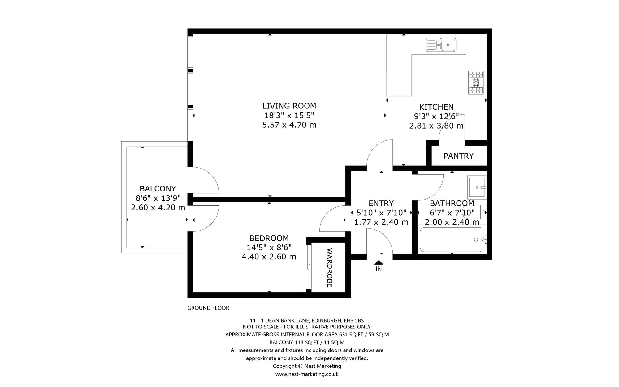 Floor plan, Dean Bank Lane, Edinburgh EH3