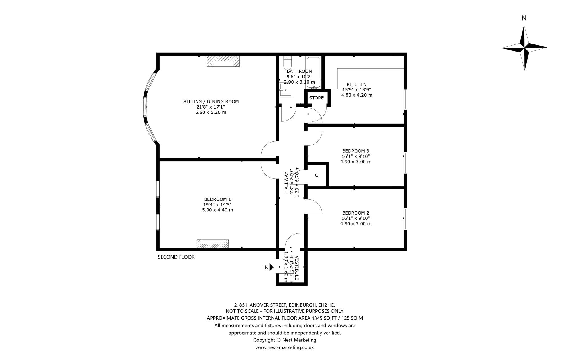 Floor plan, Hanover Street, Edinburgh EH2