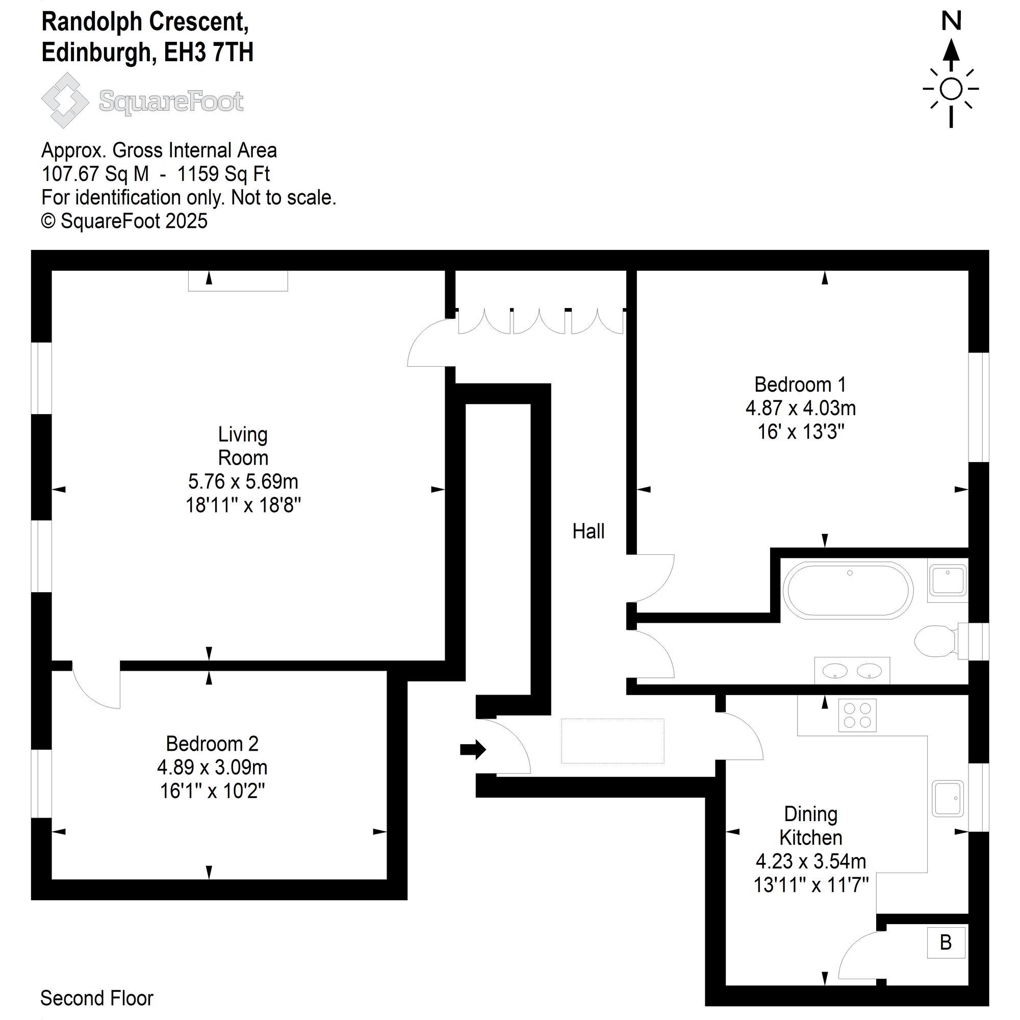 Floorplan: 4/2 Randolph Crescent, Edinburgh