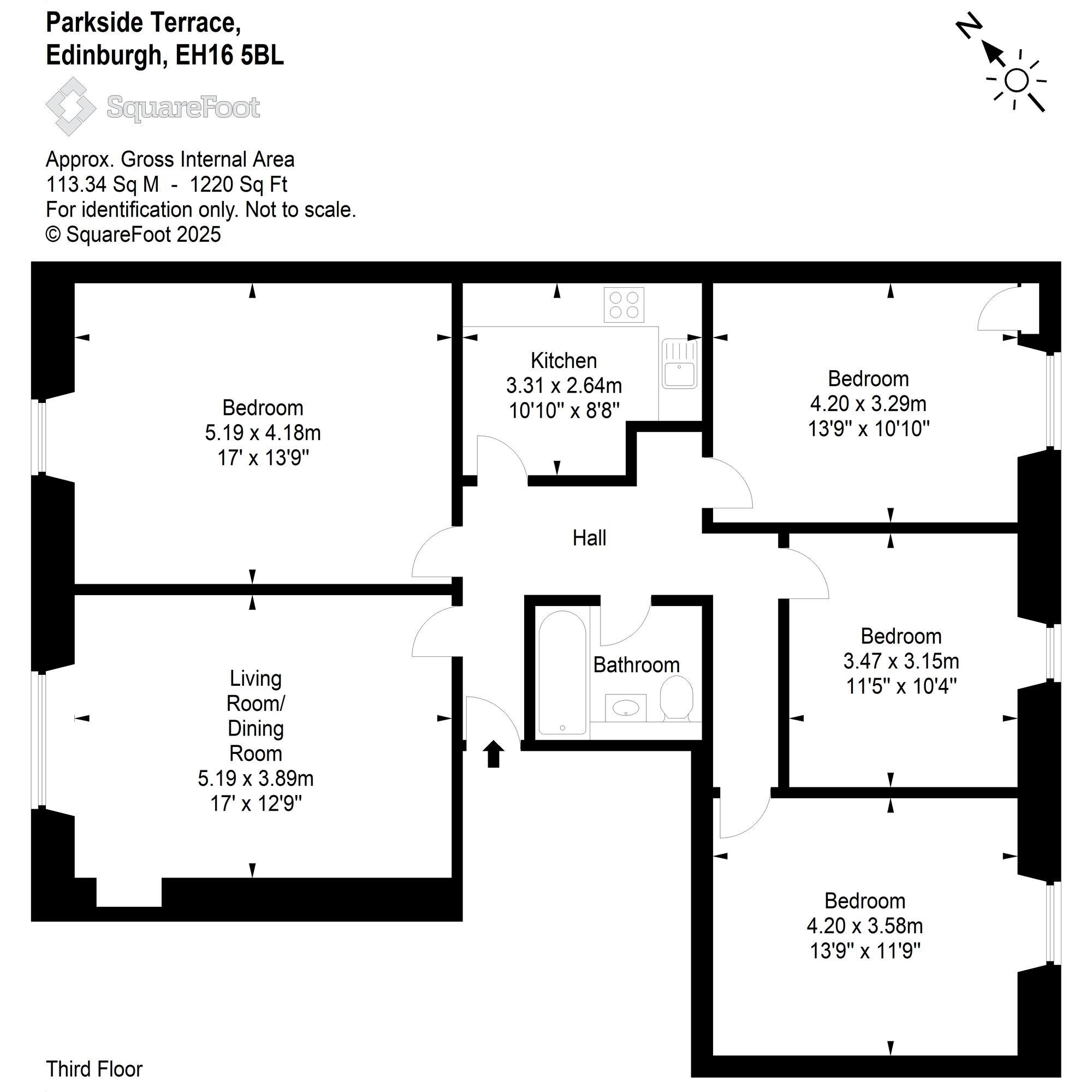 Floorplan: 13/6 Parkside Terrace, Edinburgh