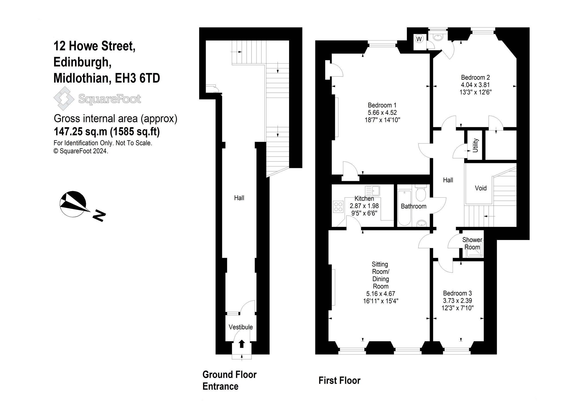 Floorplan: 12, Howe Street, Edinburgh