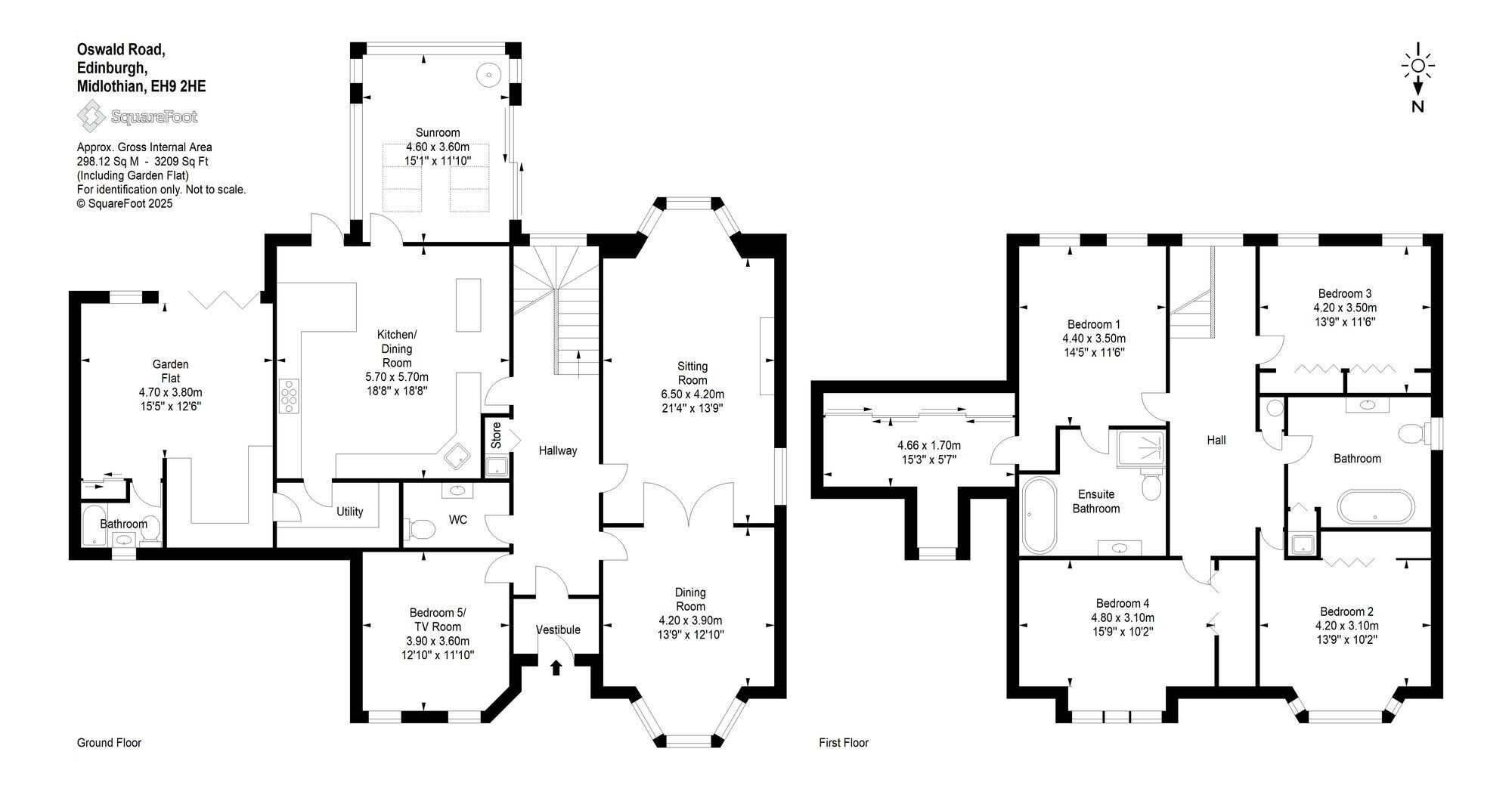 Floorplan: 13 Oswald Road, Edinburgh