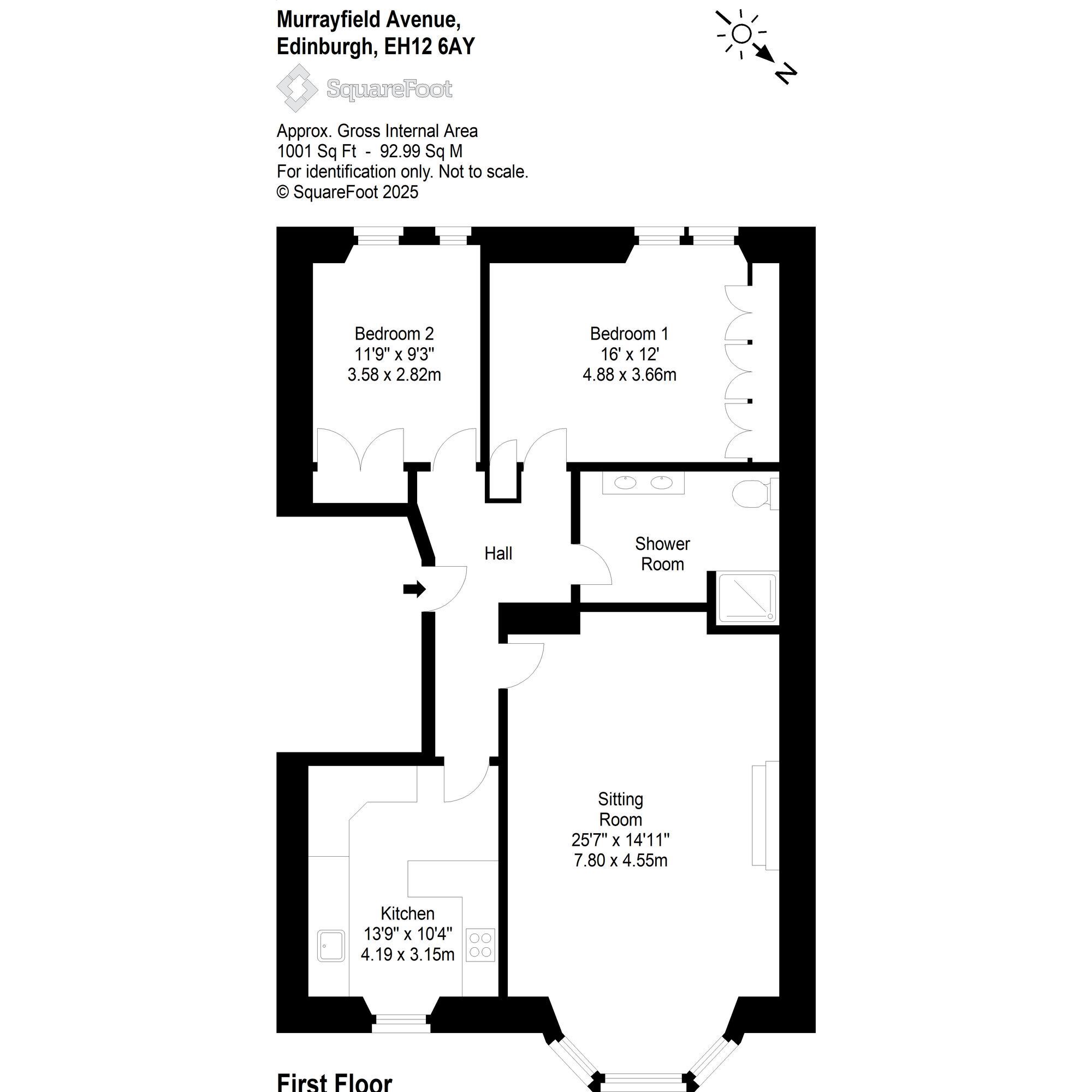 Floorplan: 48/1 Murrayfield Avenue, Edinburgh