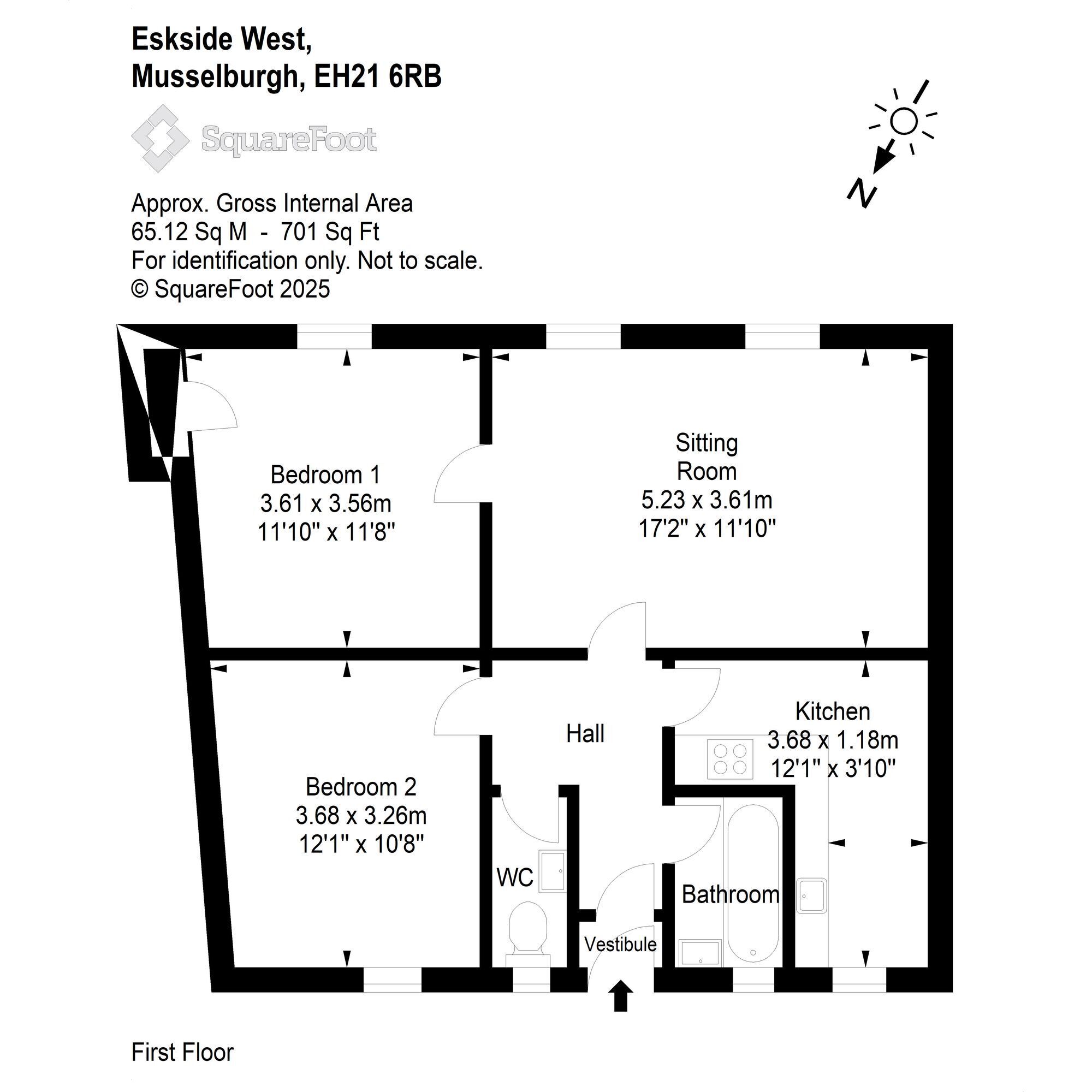 Floorplan: 51 Eskside West, Musselburgh