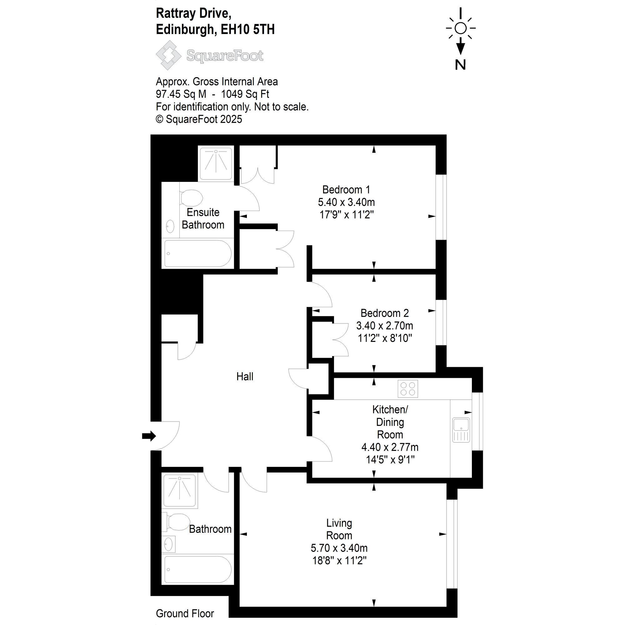 Floorplan: 51/1 Rattray Drive, Edinburgh